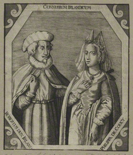 Philippa de Coucy and her husband, Robert de Vere, 9th Earl of Oxford and Duke of Ireland 